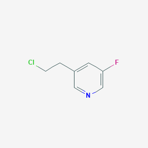 molecular formula C7H7ClFN B15241183 3-(2-Chloroethyl)-5-fluoropyridine 