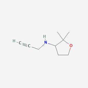 molecular formula C9H15NO B15241218 2,2-Dimethyl-N-(prop-2-yn-1-yl)oxolan-3-amine 