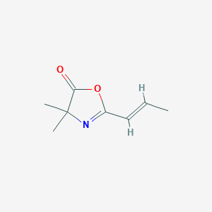 molecular formula C8H11NO2 B15241314 4,4-Dimethyl-2-(prop-1-en-1-yl)oxazol-5(4H)-one 