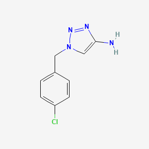 molecular formula C9H9ClN4 B15241331 1-(4-Chloro-benzyl)-1H-[1,2,3]triazol-4-ylamine 