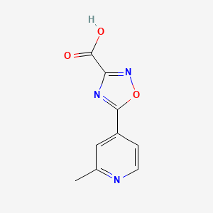 molecular formula C9H7N3O3 B15241339 5-(2-Methylpyridin-4-yl)-1,2,4-oxadiazole-3-carboxylic acid 