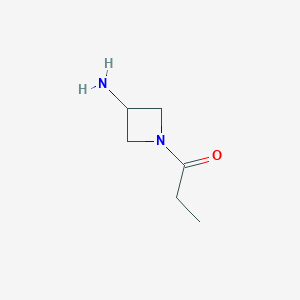 molecular formula C6H12N2O B1524138 1-(3-Aminoazetidin-1-yl)propan-1-on CAS No. 1339189-44-4