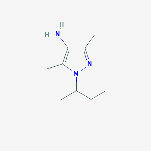 molecular formula C10H19N3 B15241410 3,5-Dimethyl-1-(3-methylbutan-2-yl)-1H-pyrazol-4-amine 