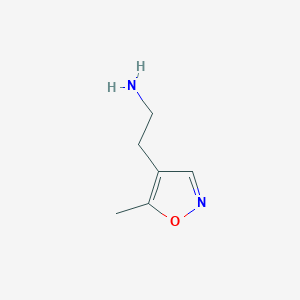 molecular formula C6H10N2O B15241414 2-(5-Methyl-1,2-oxazol-4-YL)ethan-1-amine 