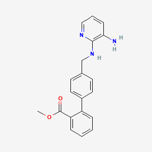 molecular formula C20H19N3O2 B15241436 Methyl 4'-{[(3-aminopyridin-2-yl)amino]methyl}-biphenyl-2-carboxylate 