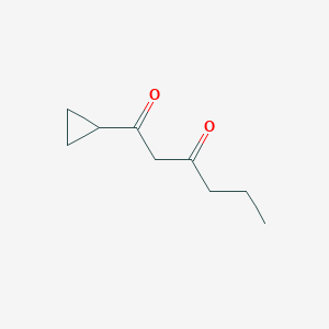 B1524150 1-Cyclopropylhexane-1,3-dione CAS No. 1047641-18-8