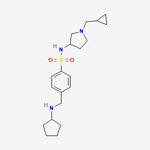 4-((Cyclopentylamino)methyl)-N-(1-(cyclopropylmethyl)pyrrolidin-3-yl)benzenesulfonamide