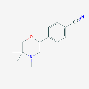 4-(4,5,5-Trimethylmorpholin-2-yl)benzonitrile