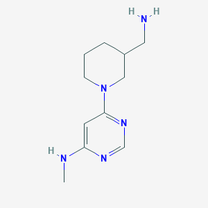 B1524152 6-[3-(aminomethyl)piperidin-1-yl]-N-methylpyrimidin-4-amine CAS No. 1311315-73-7