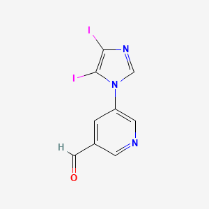 5-(4,5-Diiodo-1H-imidazol-1-yl)pyridine-3-carbaldehyde