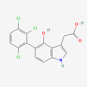 4-Hydroxy-5-(2,3,6-trichlorophenyl)indole-3-acetic acid