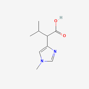 molecular formula C9H14N2O2 B15241547 3-Methyl-2-(1-methyl-1H-imidazol-4-yl)butanoic acid 