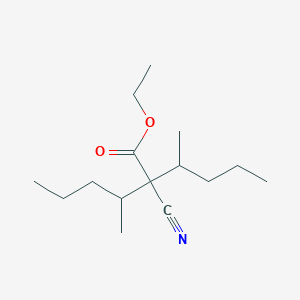 molecular formula C15H27NO2 B15241558 Ethyl 2-cyano-3-methyl-2-(pentan-2-yl)hexanoate CAS No. 855912-21-9