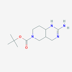 molecular formula C12H22N4O2 B15241584 tert-Butyl 2-amino-1H,4H,4aH,5H,6H,7H,8H,8aH-pyrido[4,3-d]pyrimidine-6-carboxylate 