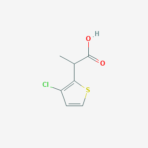 molecular formula C7H7ClO2S B15241586 2-(3-Chlorothiophen-2-yl)propanoic acid 