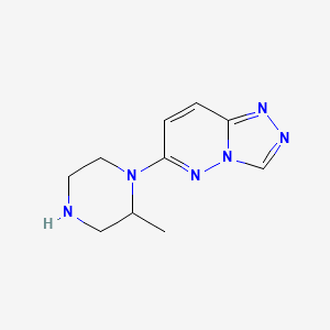 molecular formula C10H14N6 B1524159 2-甲基-1-{[1,2,4]三唑并[4,3-b]哒嗪-6-基}哌嗪 CAS No. 1306605-92-4