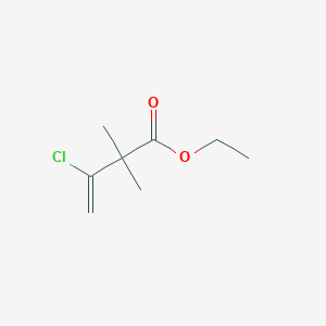 molecular formula C8H13ClO2 B15241594 Ethyl 3-chloro-2,2-dimethylbut-3-enoate 