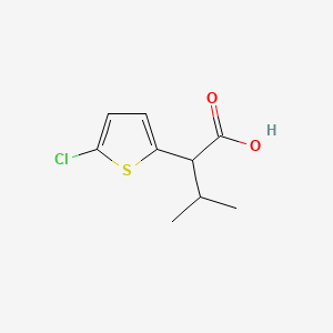 molecular formula C9H11ClO2S B15241625 2-(5-Chlorothiophen-2-yl)-3-methylbutanoic acid 