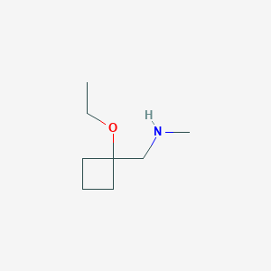 molecular formula C8H17NO B15241629 [(1-Ethoxycyclobutyl)methyl](methyl)amine 