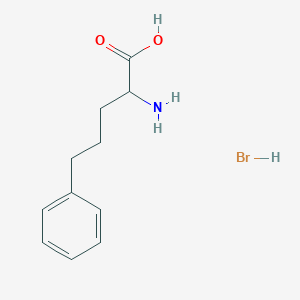 molecular formula C11H16BrNO2 B1524165 2-Amino-5-phenylpentanoic acid hydrobromide CAS No. 1311314-03-0