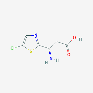 molecular formula C6H7ClN2O2S B15241650 (3S)-3-amino-3-(5-chloro-1,3-thiazol-2-yl)propanoic acid 