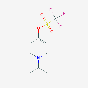 molecular formula C9H14F3NO3S B15241657 1-(Propan-2-yl)-1,2,3,6-tetrahydropyridin-4-yl trifluoromethanesulfonate 