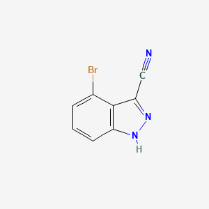 molecular formula C8H4BrN3 B1524168 4-Bromo-1H-indazol-3-carbonitrilo CAS No. 1167055-55-1