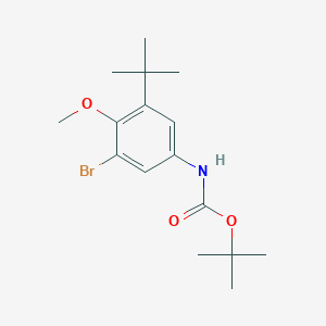 molecular formula C16H24BrNO3 B15241685 tert-Butyl (3-bromo-5-(tert-butyl)-4-methoxyphenyl)carbamate CAS No. 1132940-57-8