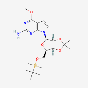 7-((3AR,4R,6R,6aR)-6-(((tert-butyldimethylsilyl)oxy)methyl)-2,2-dimethyltetrahydrofuro[3,4-d][1,3]dioxol-4-yl)-4-methoxy-7H-pyrrolo[2,3-d]pyrimidin-2-amine