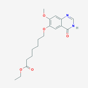 Ethyl 7-((7-methoxy-4-oxo-3,4-dihydroquinazolin-6-yl)oxy)heptanoate