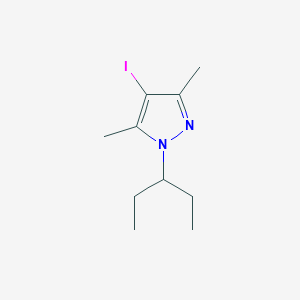 molecular formula C10H17IN2 B15241709 4-iodo-3,5-dimethyl-1-(pentan-3-yl)-1H-pyrazole 