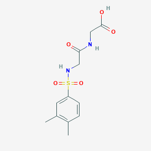 molecular formula C12H16N2O5S B15241737 [2-(3,4-Dimethyl-benzenesulfonylamino)-acetylamino]-acetic acid CAS No. 554426-66-3