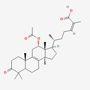 molecular formula C32H48O5 B15241744 (Z,6R)-6-[(10S,12S,13R,14S,17R)-12-acetyloxy-4,4,10,13,14-pentamethyl-3-oxo-1,2,5,6,7,11,12,15,16,17-decahydrocyclopenta[a]phenanthren-17-yl]-2-methylhept-2-enoic acid 