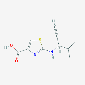 2-[(4-Methylpent-1-yn-3-yl)amino]-1,3-thiazole-4-carboxylic acid