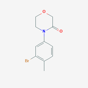 molecular formula C11H12BrNO2 B15241818 4-(3-Bromo-4-methyl-phenyl)-morpholin-3-one 