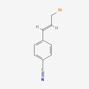 molecular formula C10H8BrN B15241824 (E)-4-(3-Bromoprop-1-en-1-yl)benzonitrile 