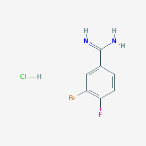 molecular formula C7H7BrClFN2 B1524183 3-Bromo-4-fluoro-benzamidine hydrochloride CAS No. 929884-81-1