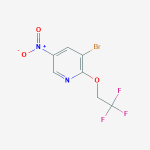 molecular formula C7H4BrF3N2O3 B1524184 3-溴-5-硝基-2-(2,2,2-三氟乙氧基)吡啶 CAS No. 1051372-09-8