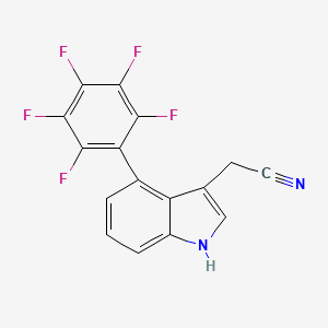 2-(4-(Perfluorophenyl)-1H-indol-3-yl)acetonitrile