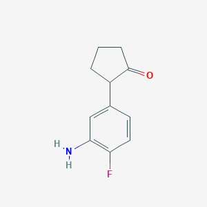 2-(3-Amino-4-fluorophenyl)cyclopentan-1-one