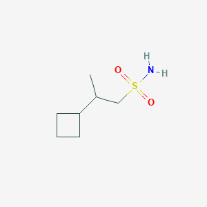 molecular formula C7H15NO2S B15241859 2-Cyclobutylpropane-1-sulfonamide 