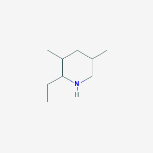 molecular formula C9H19N B15241911 2-Ethyl-3,5-dimethylpiperidine 