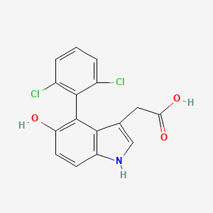 2-(4-(2,6-Dichlorophenyl)-5-hydroxy-1H-indol-3-yl)acetic acid