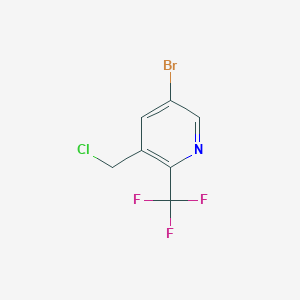 molecular formula C7H4BrClF3N B15241918 5-Bromo-3-(chloromethyl)-2-(trifluoromethyl)pyridine 