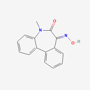 molecular formula C15H12N2O2 B15241959 (E)-7-(Hydroxyimino)-5-methyl-5H-dibenzo[b,d]azepin-6(7H)-one 