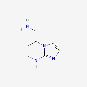 molecular formula C7H12N4 B15241977 {5H,6H,7H,8H-imidazo[1,2-a]pyrimidin-5-yl}methanamine 