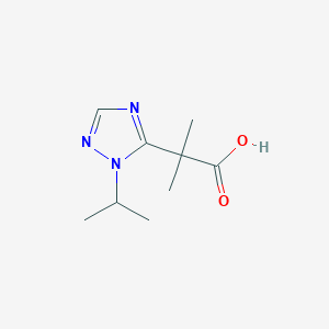 molecular formula C9H15N3O2 B15241987 2-Methyl-2-[1-(propan-2-yl)-1H-1,2,4-triazol-5-yl]propanoic acid 