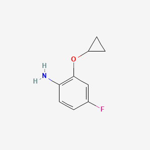 molecular formula C9H10FNO B15242001 2-Cyclopropoxy-4-fluoroaniline 