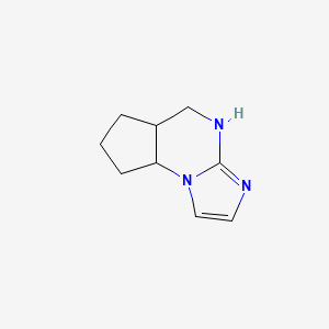 molecular formula C9H13N3 B15242024 1,8,10-Triazatricyclo[7.3.0.0,2,6]dodeca-9,11-diene 