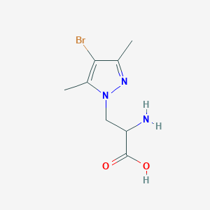 2-amino-3-(4-bromo-3,5-dimethyl-1H-pyrazol-1-yl)propanoic acid